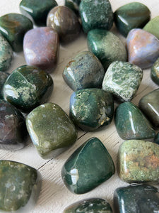 Moss Agate Tumbled Stone