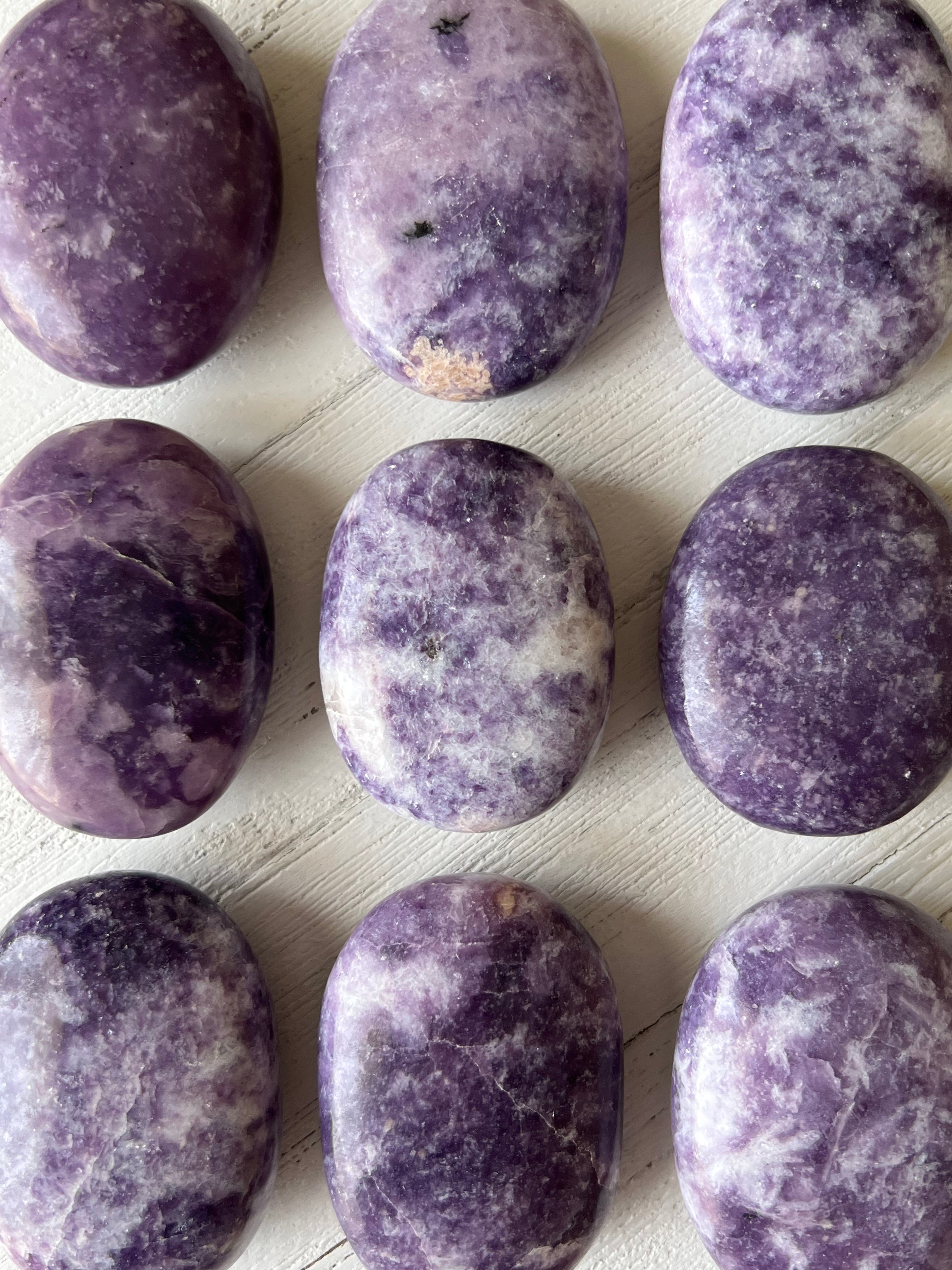 Lepidolite Palm Stones