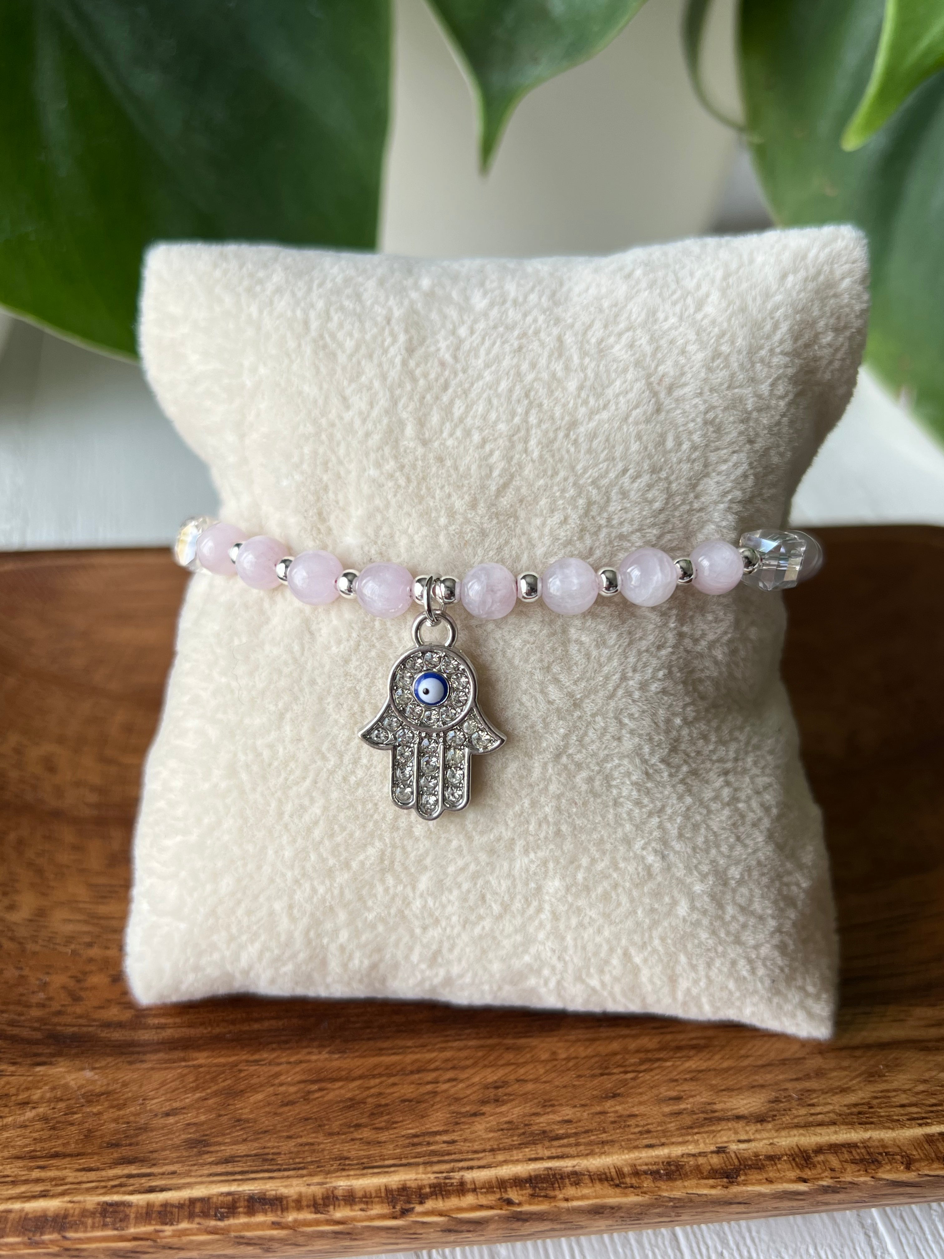 Kunzite Hamsa Bracelet