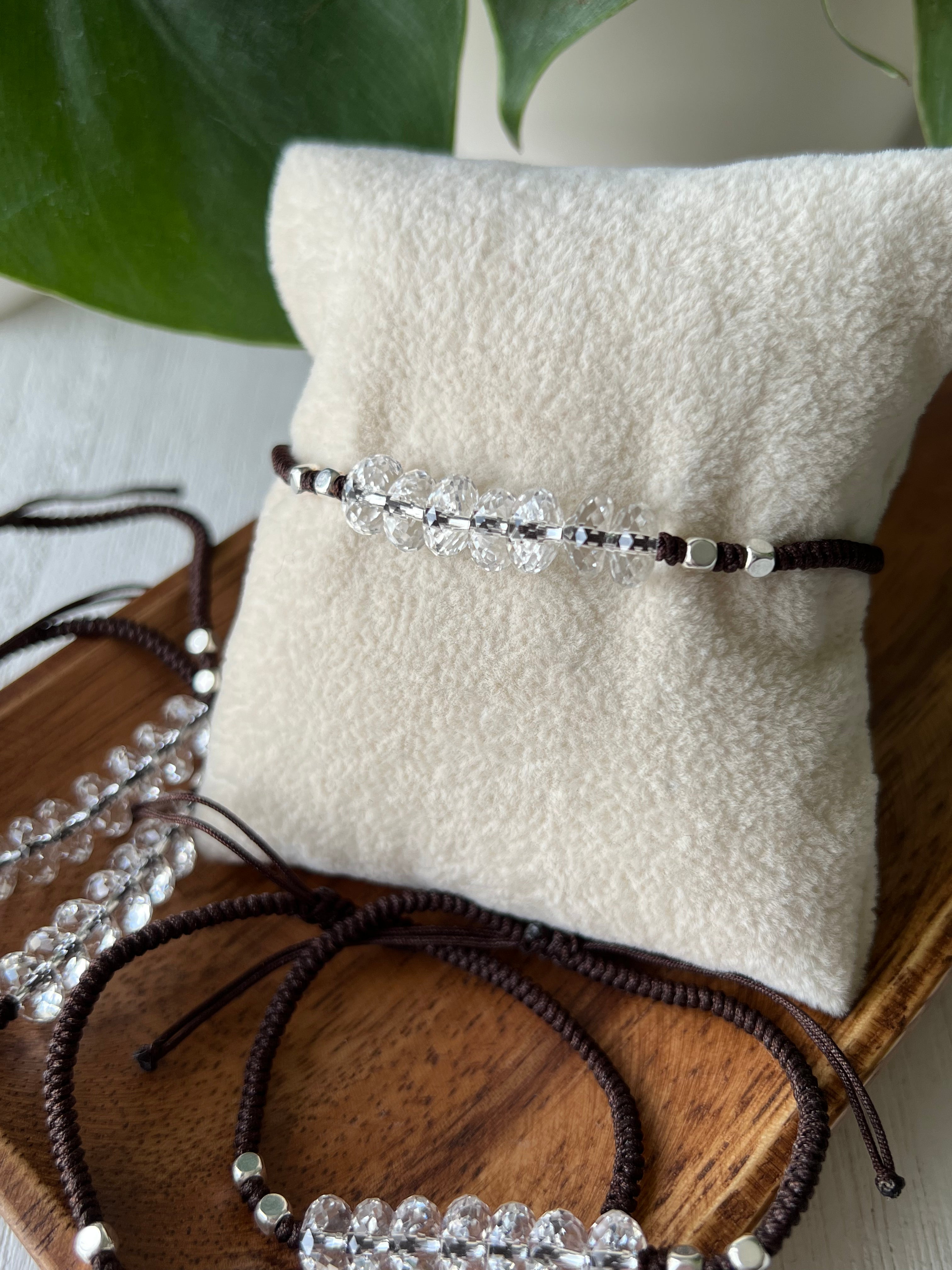 Clear Quartz Adjustable Bracelet