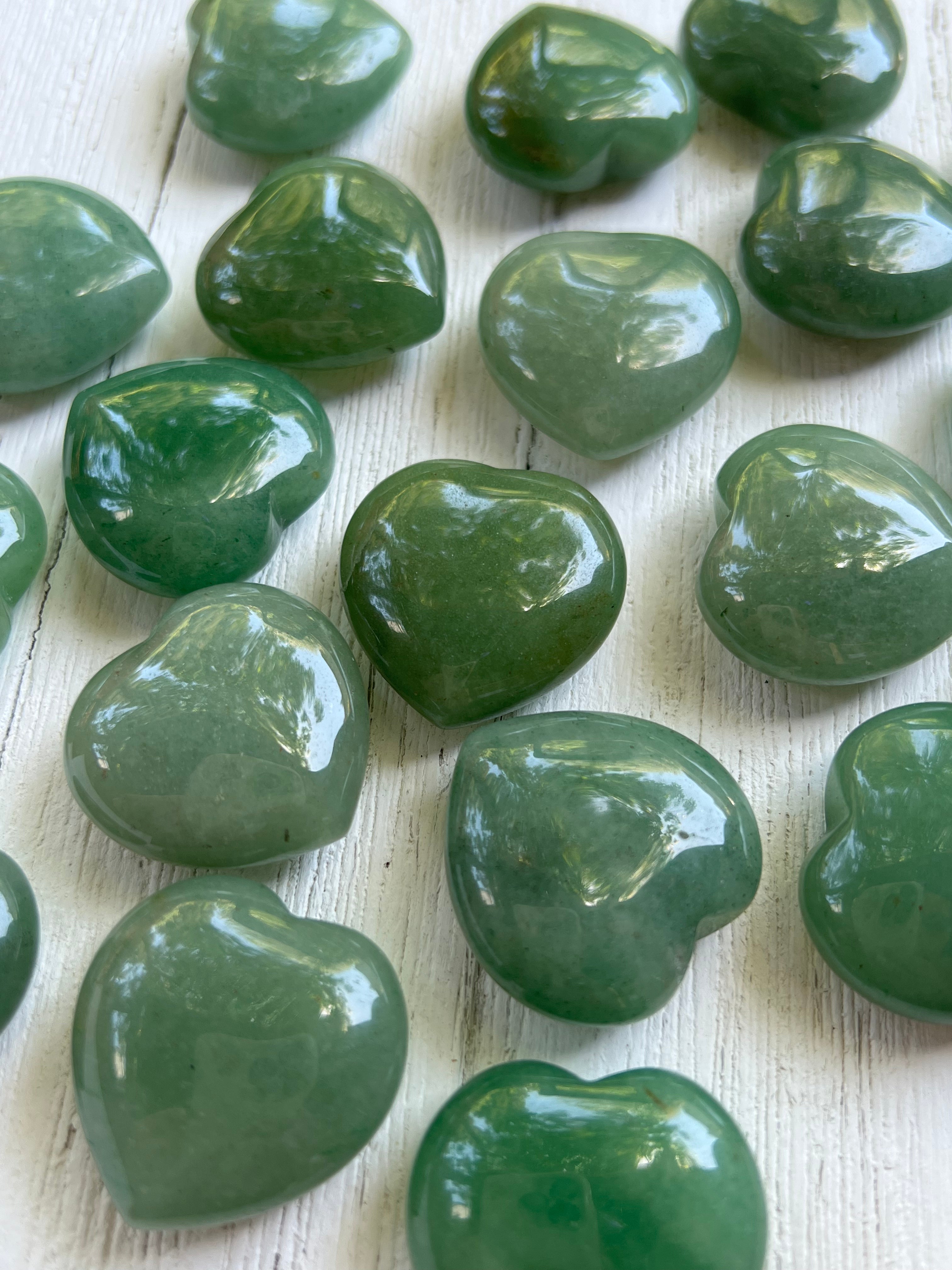 Green Aventurine Pocket Size Heart