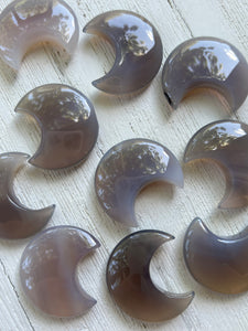 Agate Pocket Size Crescent Moon