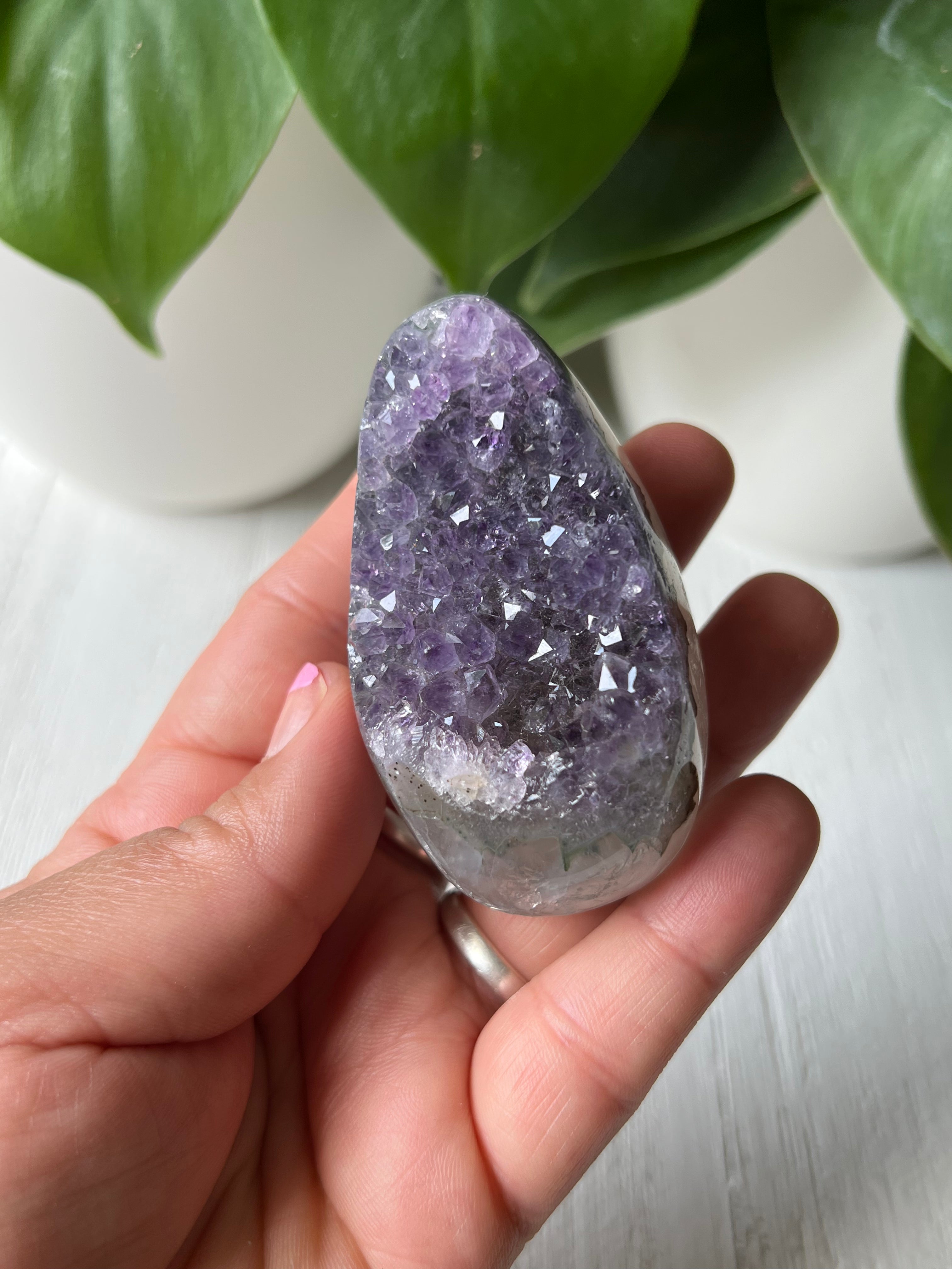 Amethyst Druzy Palm Stones (Uruguay)