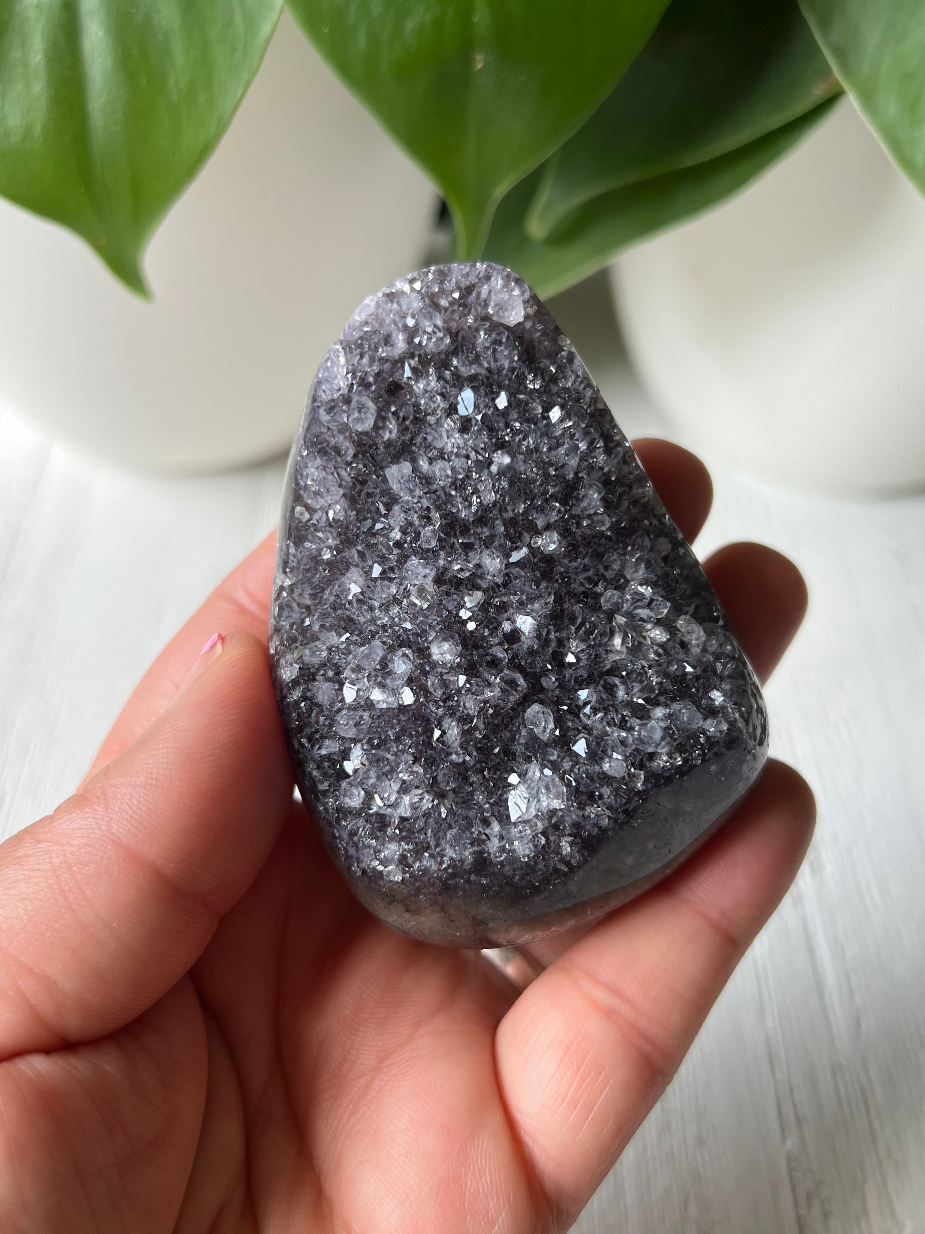 Amethyst Druzy Palm Stones (Uruguay)