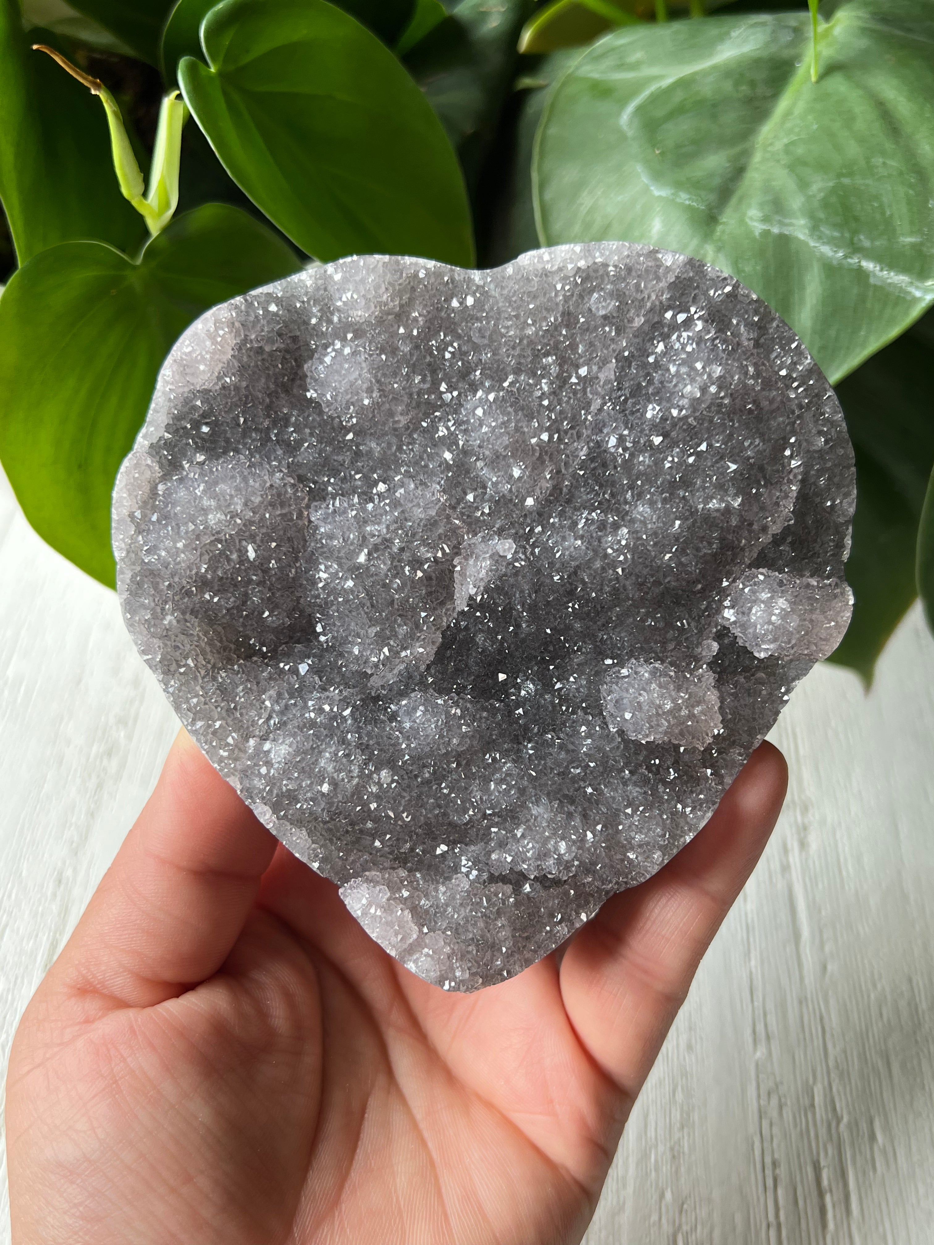 Druzy Amethyst Heart - Large (A)