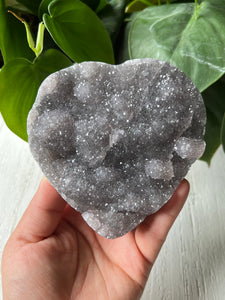 Druzy Amethyst Heart - Large (A)