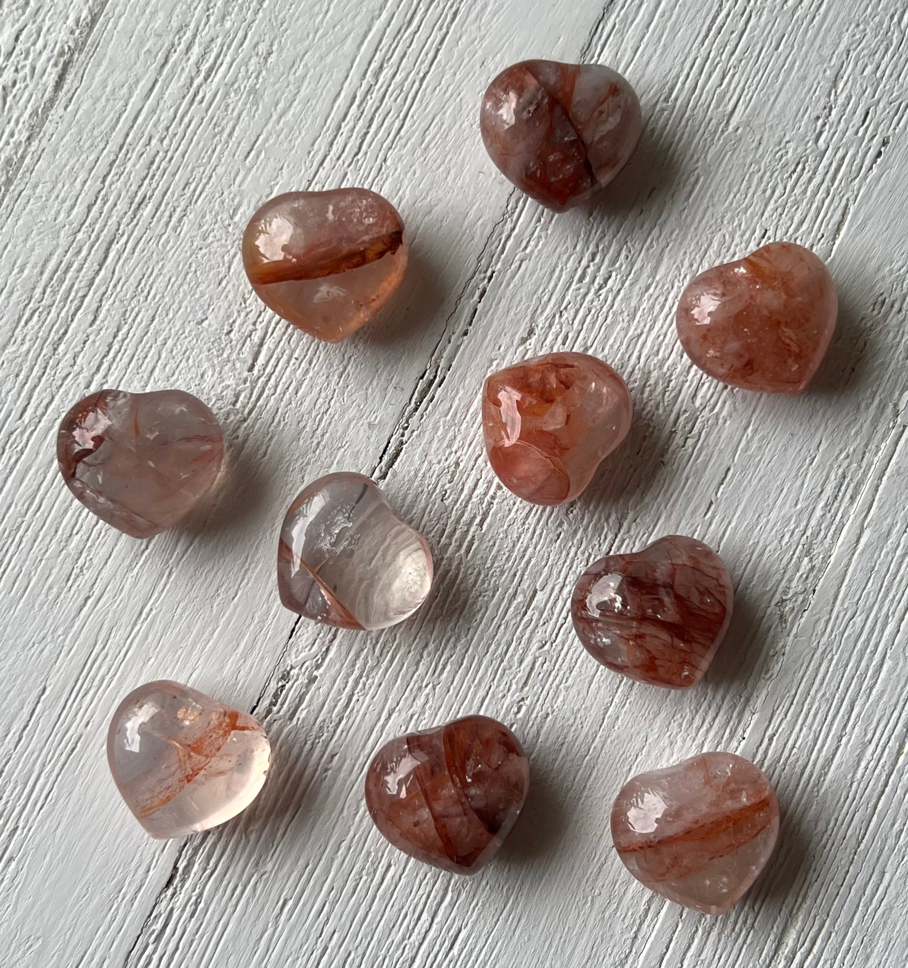 Fire Quartz Mini Hearts