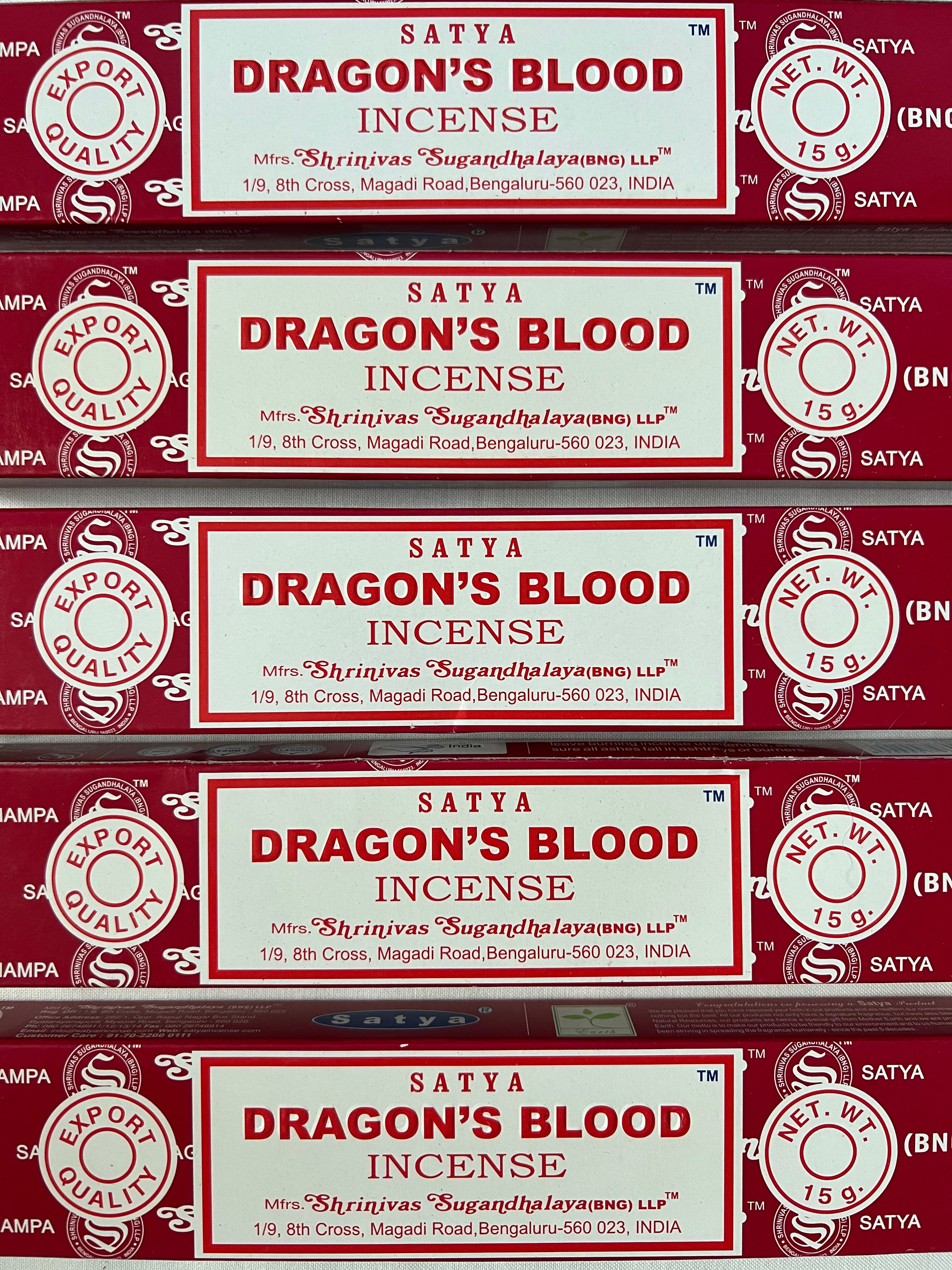 Satya Dragon's Blood Incense- 15 Grams Pack