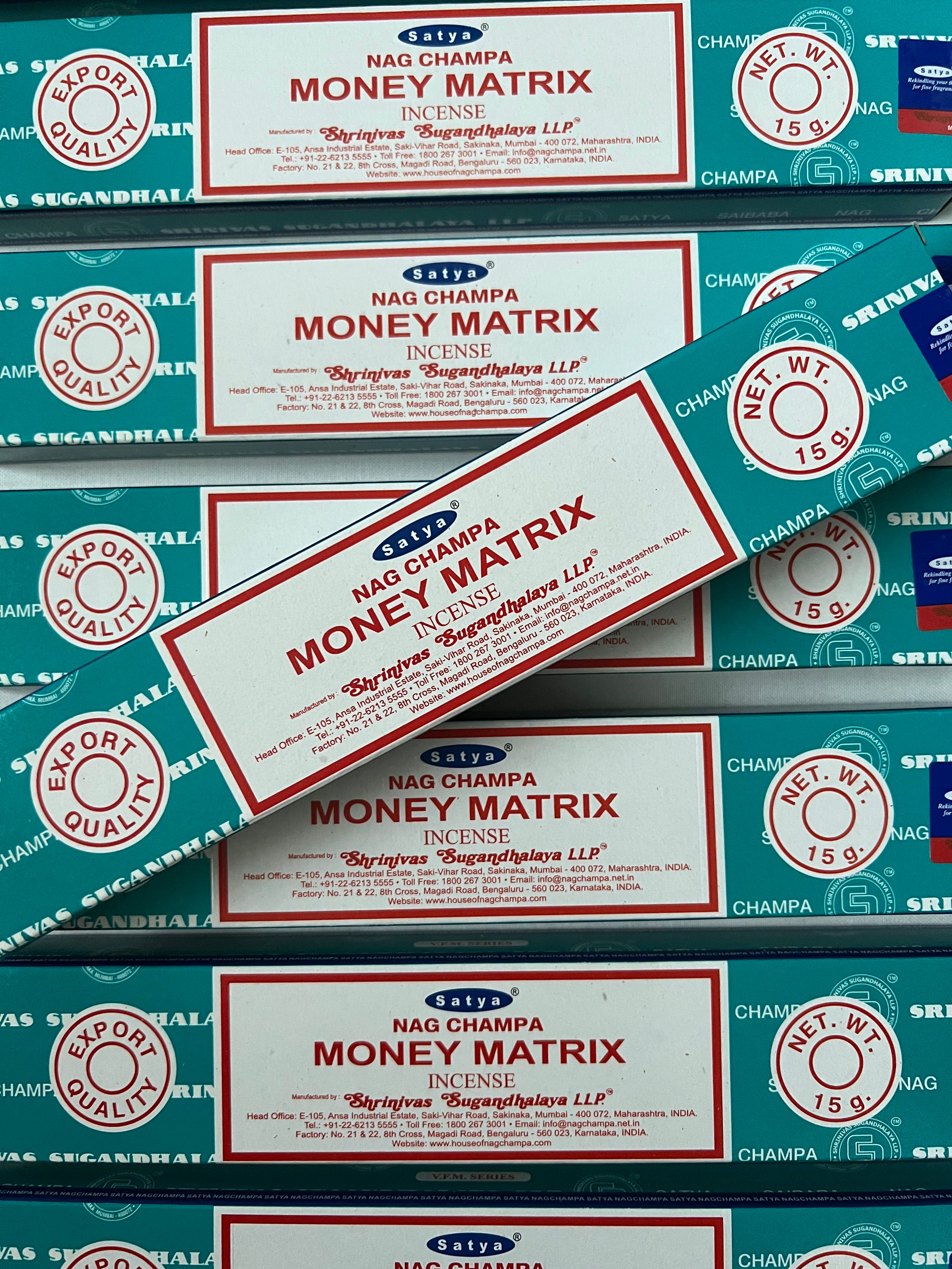 Satya Money Matrix Incense- 15 Grams Pack