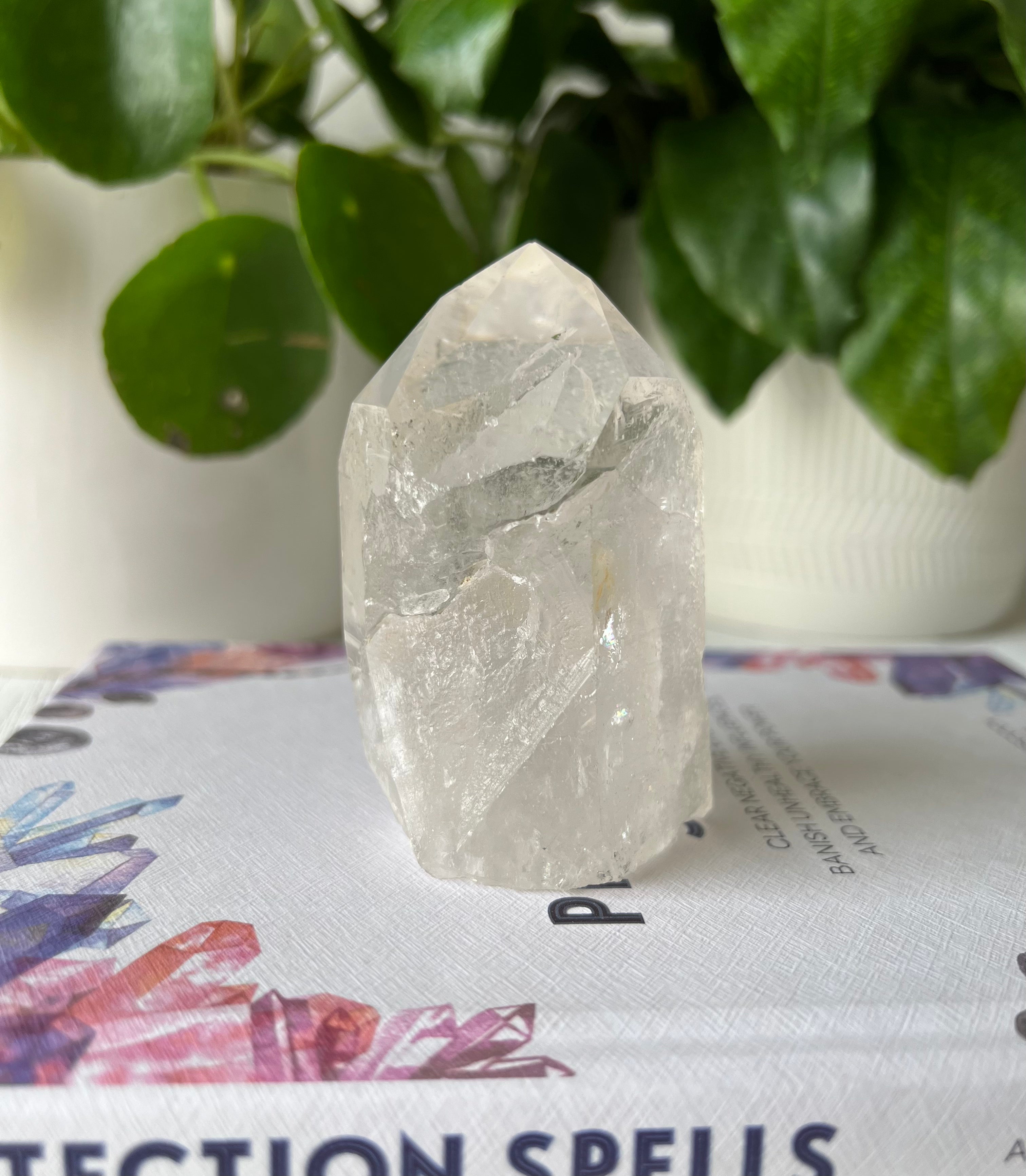 Clear Quartz Raw Polish Point