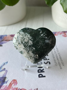 Moss Agate Heart