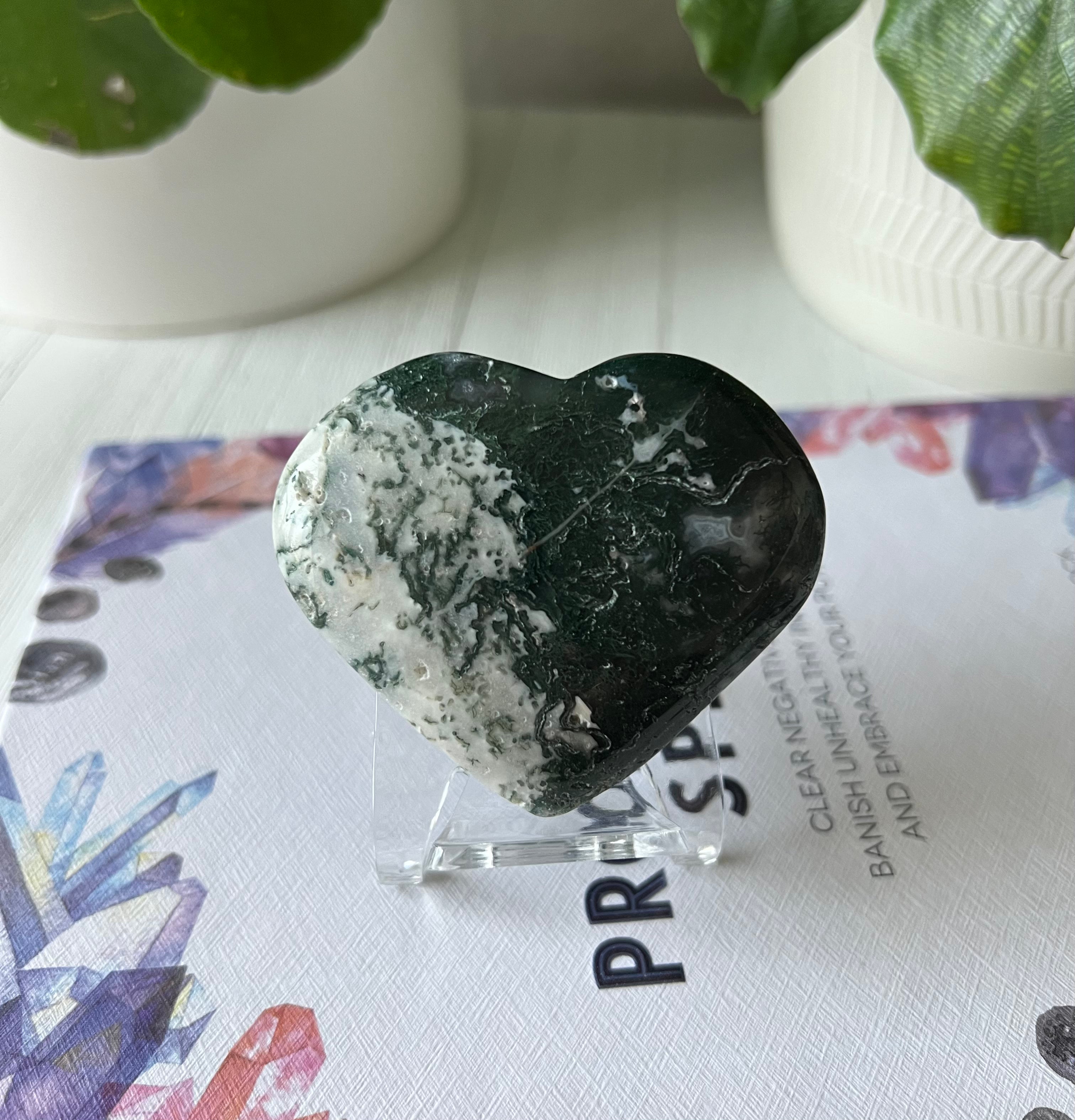 Moss Agate Heart