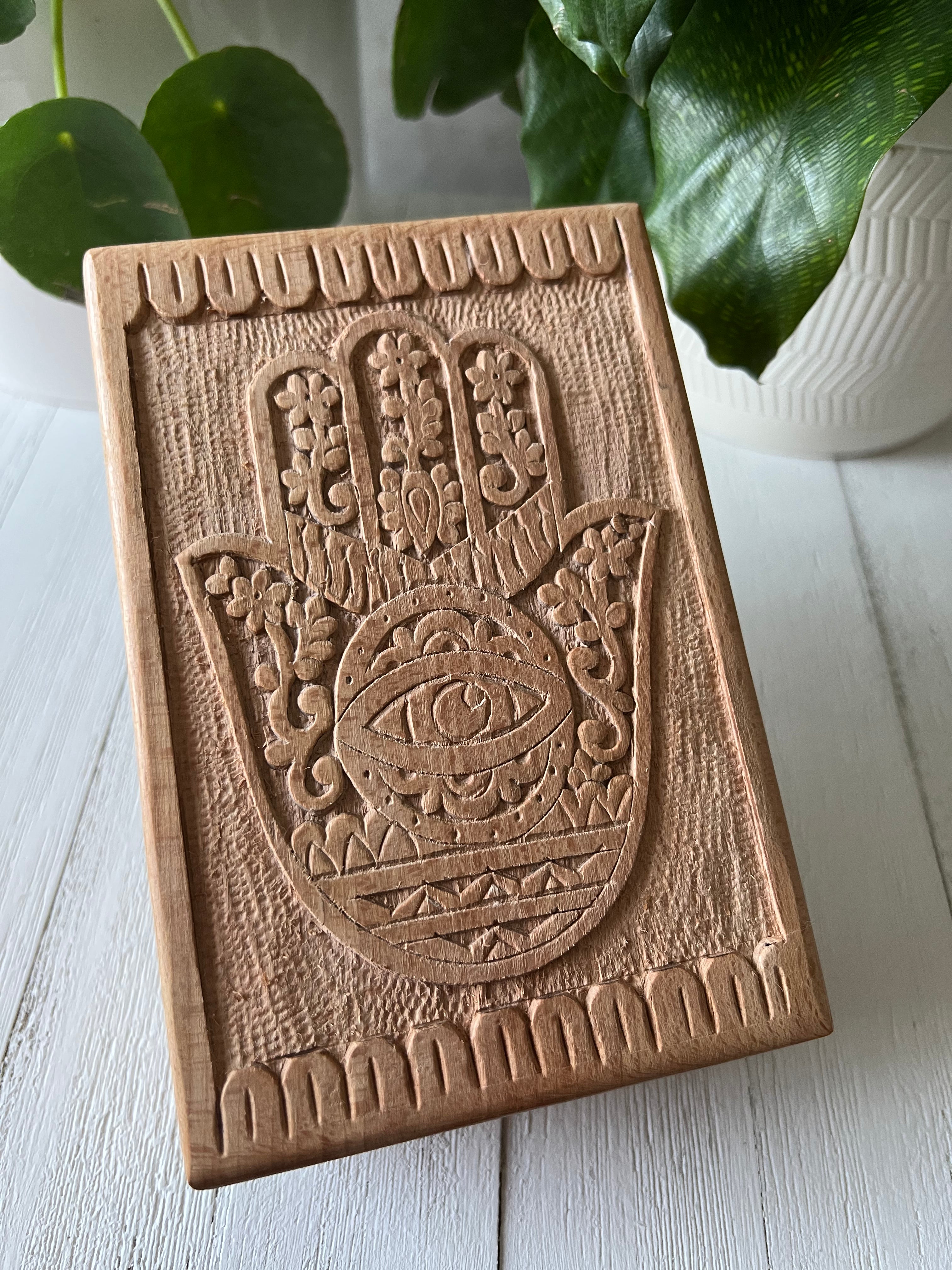 Hamsa Wooden Box