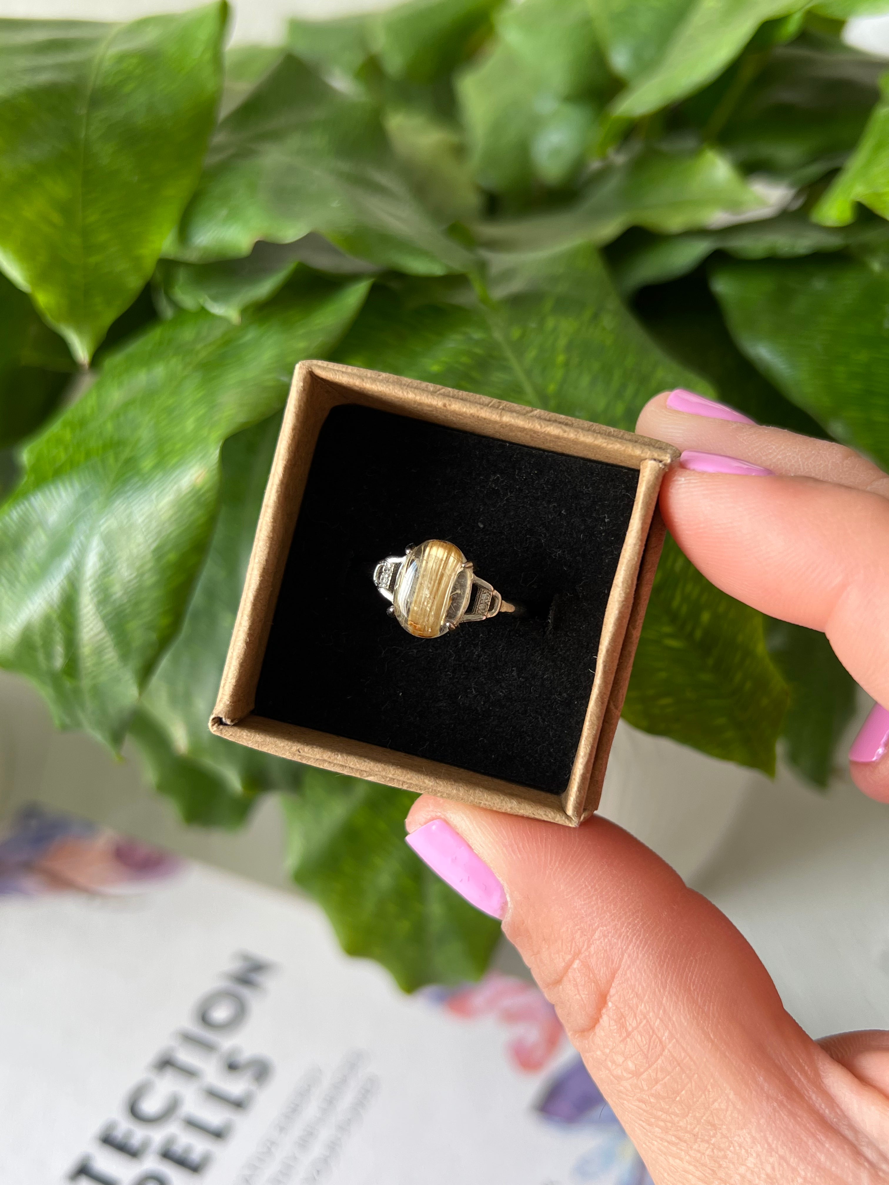 Rutilated Quartz Ring