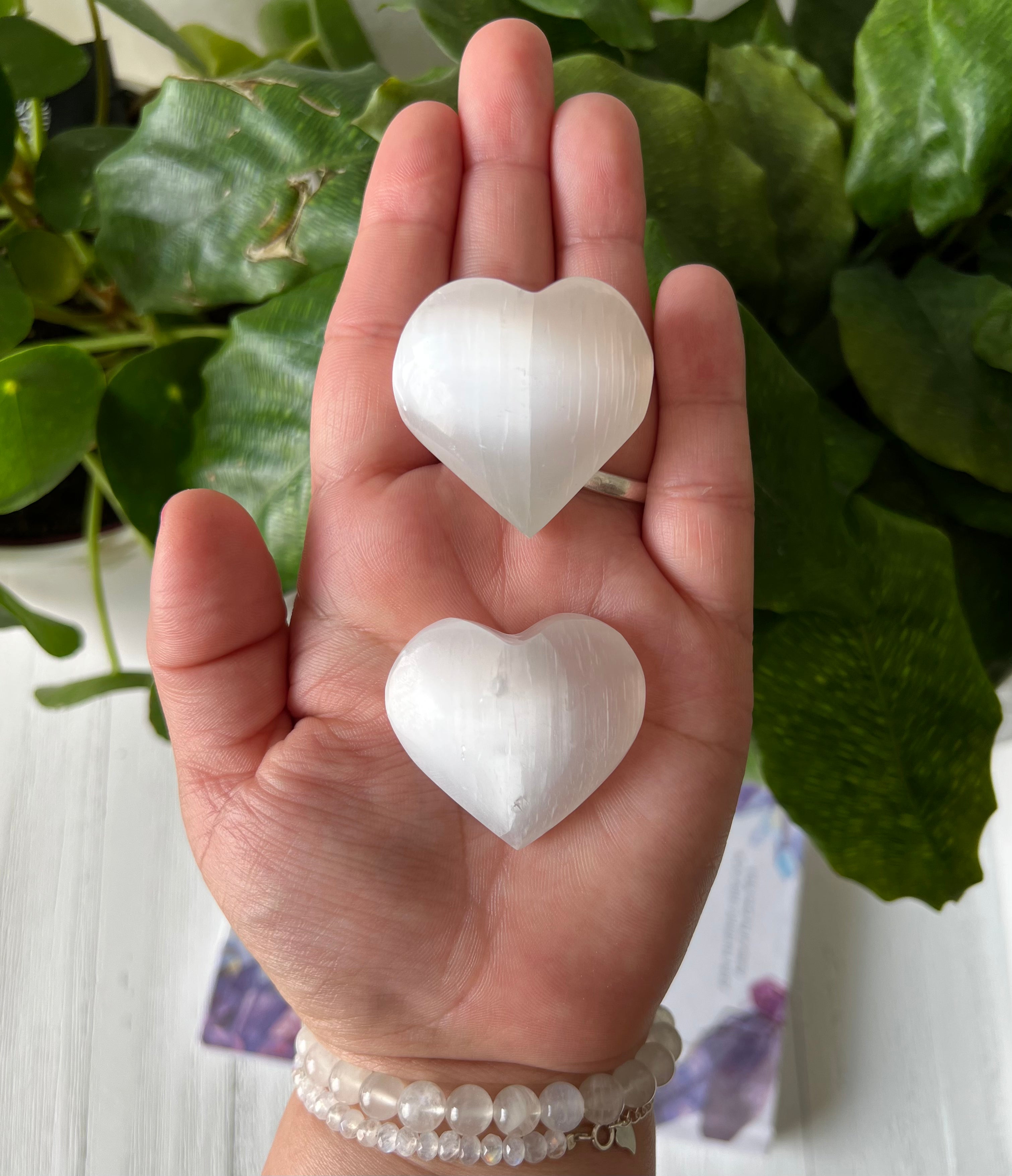 Small Selenite Hearts