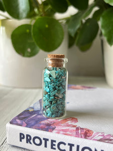 Crystal Chip Bottle Turquoise