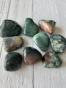 Green Jasper tumbled Stone